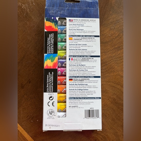 BRAND NEW ACRYLIC PAINT AND PAINTBRUSH SET - Picture 2 of 4
